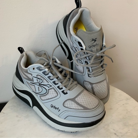 GRAVITY Defyer GDefy Ion Men's Black Gray Lace Up Athletic Sneakers Sz 9 - Picture 1 of 13
